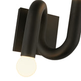 Sadie Wall Light Matte Black By Alora Detailed View