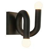 Sadie Wall Light Matte Black By Alora Side View