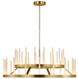 Sagrada Two-Tier Chandelier Small Hand Rubbed Antique Brass By Visual Comfort Modern - Front View