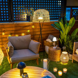 Saona Table Lamp - on a terrace at dusk