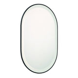 Sara LED Mirror Medium Black By Eurofase Front View