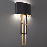 Sartre Wall Sconce By Modern Forms Black Aged Brass Finish