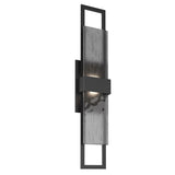 Sasha Outdoor Wall Light By Hammerton, Size: Medium, Color: Smoke Granite, Finish: Textured Black