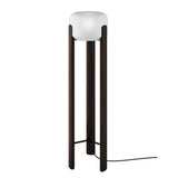 Sata Floor Lamp by Vistosi, Finis: Black Ash Wood, Color: White Shaded, ,| Casa Di Luce Lighting