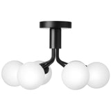 Satin Black/Opal 6 Lights Apiales Ceiling Light by Nuura