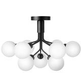 Satin Black/Opal 9 Lights Apiales Ceiling Light by Nuura