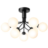 Satin Black/Opal 9 Lights Apiales Ceiling Light by Nuura