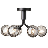 Satin Black/Optic Smoked 6 Lights Apiales Ceiling Light by Nuura