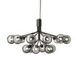 Satin Black/Smoked Black 18 Lights Apiales Chandelier by Nuura
