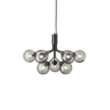 Satin Black/Smoked Black 9 Lights Apiales Chandelier by Nuura