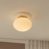 Satin Brass/Opal Rizzatto 301 Ceiling Light by Nuura