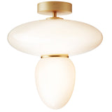 Satin Brass/Opal Rizzatto 42 Ceiling Light by Nuura