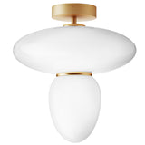 Satin Brass/Opal Rizzatto 42 Ceiling Light by Nuura