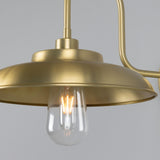 Satin Brass Darya Swan Neck Bathroom Wall Light By Mullan Detail View
