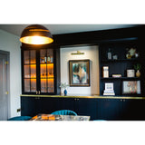 Satin Brass Elle Solid Brass Picture Light By Mullan in Living Room