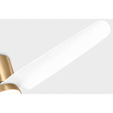 Satin Brass Housing with Matte White Blades Colgin 56inch Hugger LED Ceiling Fan by Visual Comfort Fans