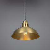 Satin Brass Paris Industrial Brass Pendant by Mullan Lighting