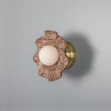 Satin Brass Red Wavy Rivale Wall Light by Mullan Lighting