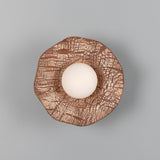 Satin Brass Red Wavy Rivale Wall Light by Mullan Lighting