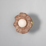 Satin Brass Red Wavy Rivale Wall Light by Mullan Lighting