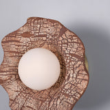 Satin Brass Red Wavy Rivale Wall Light by Mullan Lighting Details