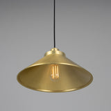 Satin Brass Rio Vintage Modern Brass Pendant Light by Mullan Lighting