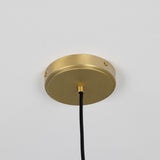 Satin Brass Rio Vintage Modern Brass Pendant Light by Mullan Lighting Canopy