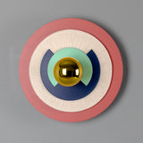 Saturn Colourful Disc Wall Light - Polished Brass