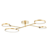 Saturn Semi Flush - Aged Brass by Hudson Valley