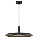 Saucer Pendant Light Medium Dark Bronze Darkened Brass By Visual Comfort Modern - Front View