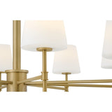 Saunders Chandelier - Large, Lacquered Brass, by Hinkley