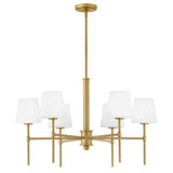 Saunders Chandelier - Medium, Lacquered Brass, by Hinkley
