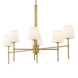 Saunders Medium Six Light Linear - Lacquered Brass, by Hinkley