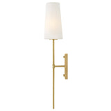 Saunders Sconce - Medium Single Light, Lacquered Brass, by Hinkley