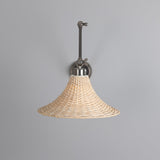 Savannah Rattan Wall Light - Antique Silver