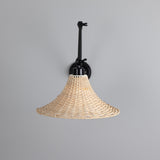 Savannah Rattan Wall Light - Matte Black