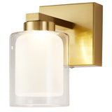 Saville LED Wall Sconce Brass By Artcraft Side View