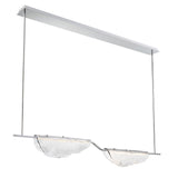 Savona Linear Chandelier Double Light Clear By Lib And Co Side View