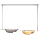 Savona Linear Chandelier Double Light Smoke Amber By Lib And Co