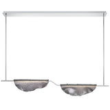 Savona Linear Chandelier Double Light sMoke By Lib And Co