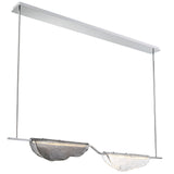 Savona Linear Chandelier Double Light Smoke Clear By Lib And Co Side View