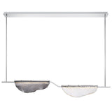Savona Linear Chandelier Double Light Smoke Clear By Lib And Co