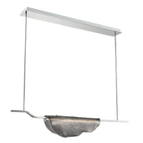 Savona Linear Chandelier Single Light Smoke By Lib And Co Side View