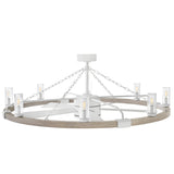 Sawyer 52” LED Smart Fandelier Matte White By Hinkley - Side View9