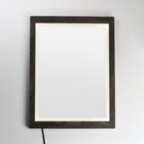 Sawyer LED Mirror Small Walnut By ET2 - Lifestyle View1