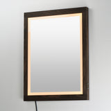 Sawyer LED Mirror Small Walnut By ET2 - Lifestyle View2