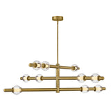 Saxon Large Chandelier - Lacquered Brass - by Hinkley