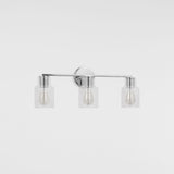 Sayward Vanity Light — 24", Clear, Chrome