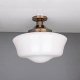 Schoolhouse Ceiling Light - Antique Brass