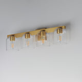Scoop Bath Vanity Light Natural Aged Brass by Maxim Lighting